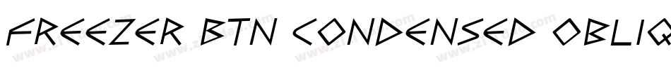Freezer BTN Condensed Oblique字体转换
